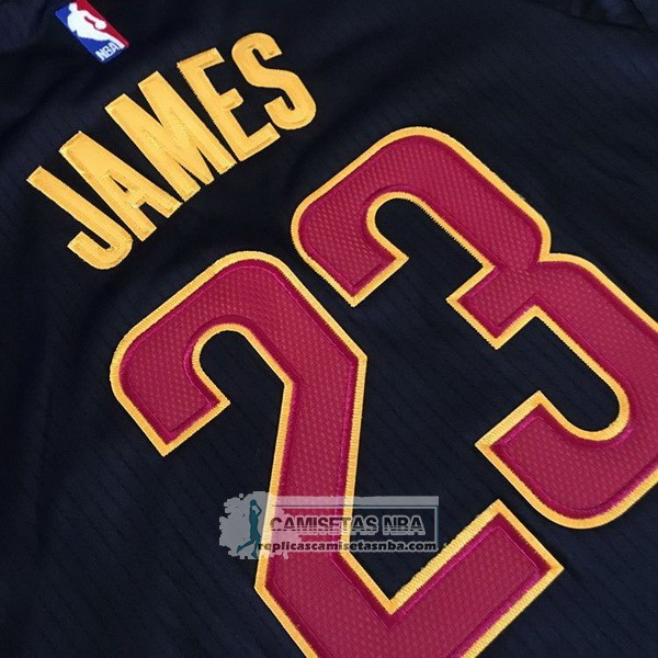 Camiseta Autentico Manga Corta Cavaliers James Negro